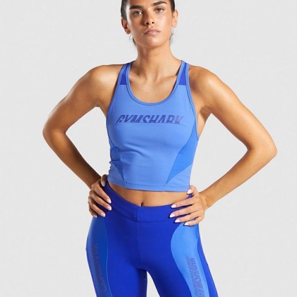Gymshark Cropped Blue Tank